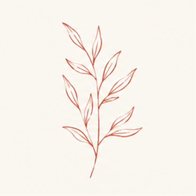 Botanical branch line illustration